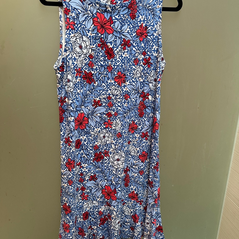 Tommy Bahama Blue and Red Floral Midi Dress - Picture 4 of 7